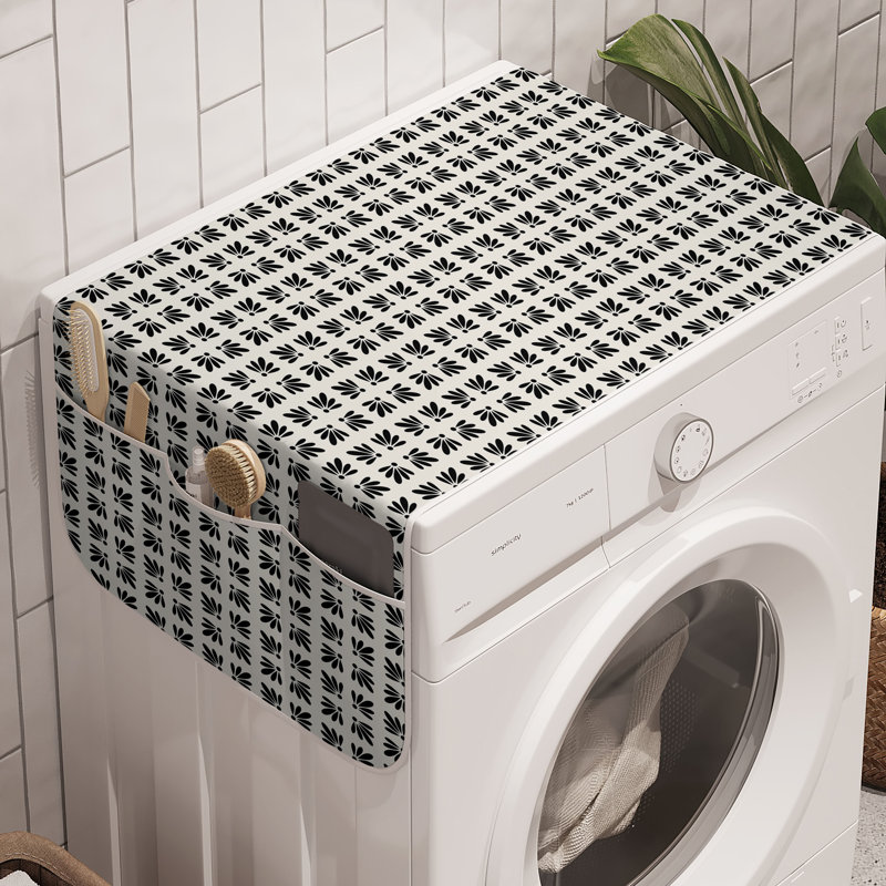 Ensemble de 2 bacs à linge de 47 po x 18,5 po gris anthracite et blanc East Urban Home Retro