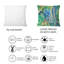 Bleu et vert, art liquide abstrait II - imprimé moderne, coussin décoratif-1269282228