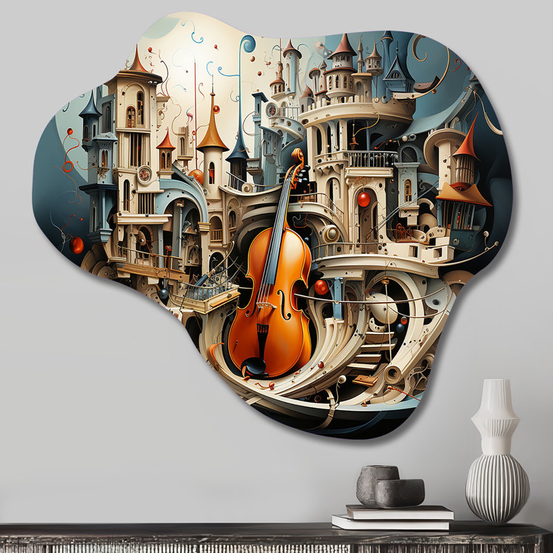 Surréalisme, musique symphonique surréelle, impression sur métal asymétrique moderne, H 22 po x l 30 po
