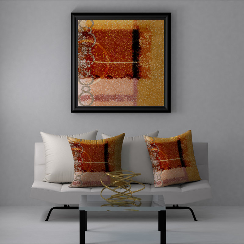 Abstract Reversible Throw Pillow, 24" x 24"