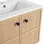 Base de meuble-lavabo mural 24 po Monteria avec 2 portes à fermeture en douceur (lavabo non inclus)