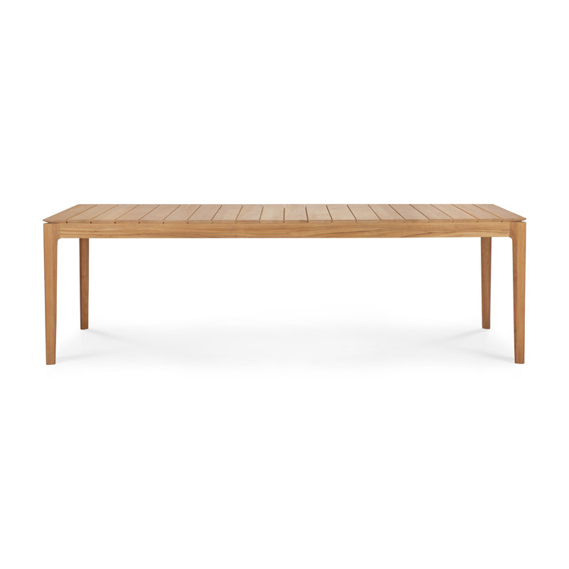Bok Outdoor Teak Dining Table, 39.4" W x 98.4" L x 30" H