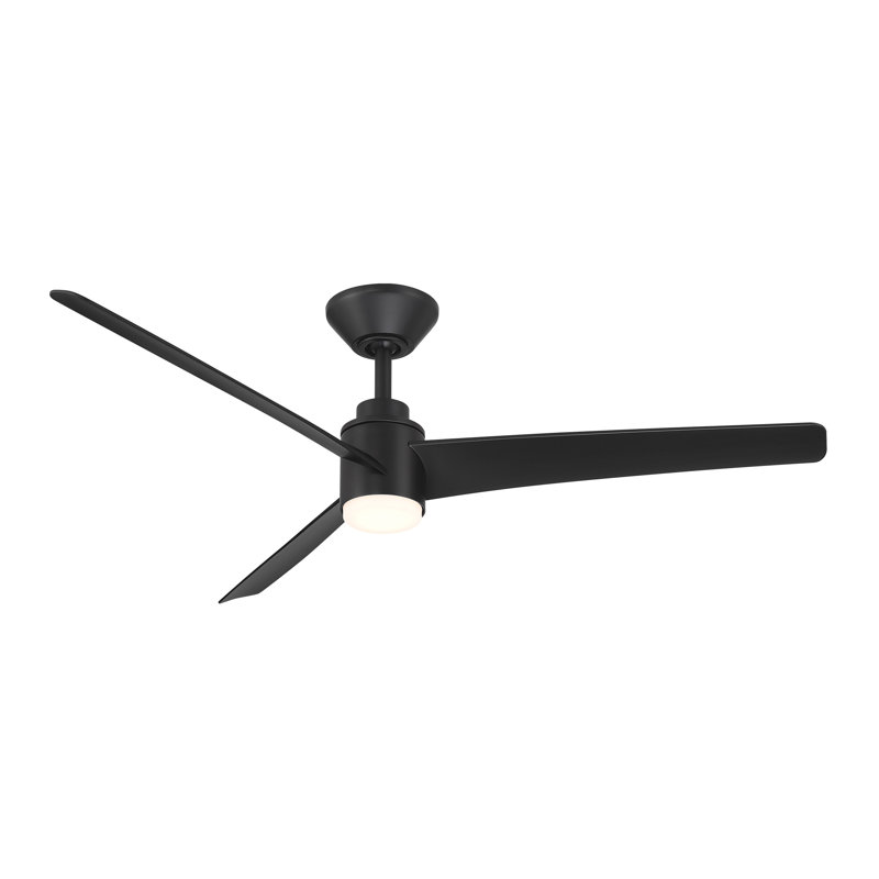 Novelle Indoor/Outdoor 3-Blade LED Smart Ceiling Fan With 2700K-3000K-4000K-5000K Selectable LED Light Kit and Remote Control Included, Works With Alexa and iOS or Android App