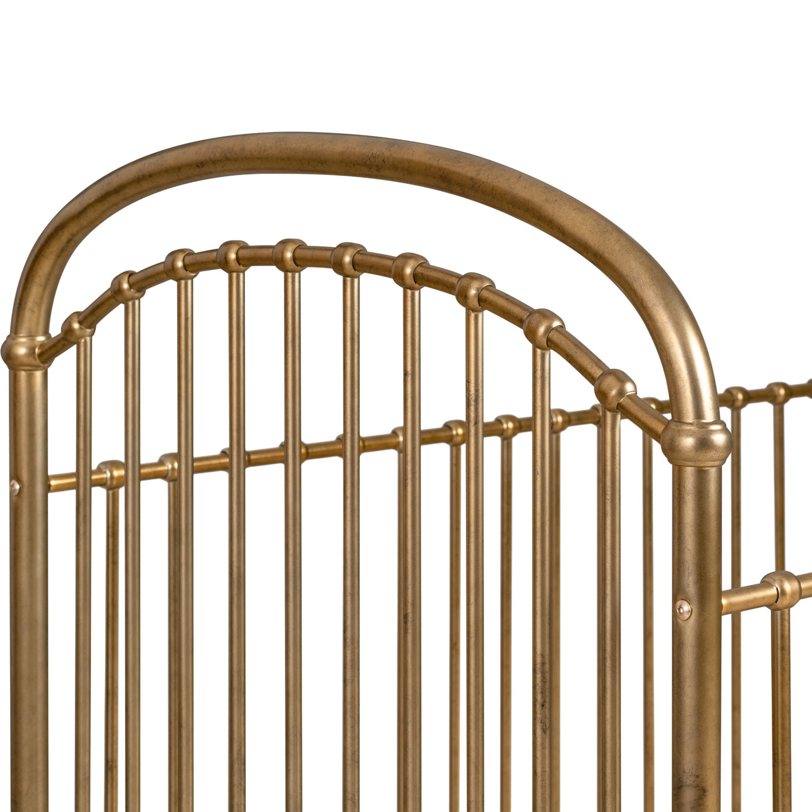 Olivia Classic Metal Crib, Oil Bronze, Classic Crib in Vintage Gold