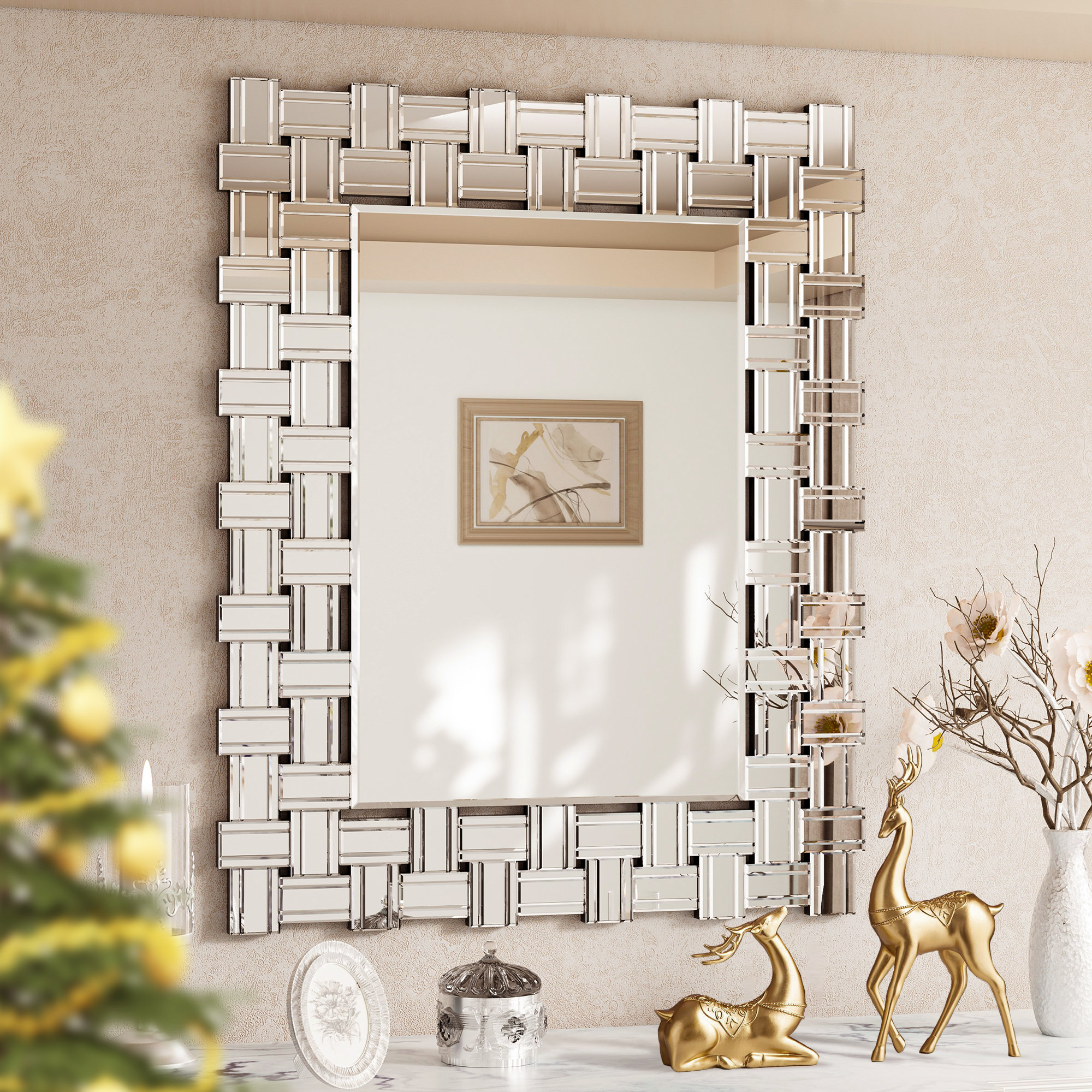Ivy Bronx Labriola Decorative Wall Mirror Accent Mirror & Reviews | Wayfair