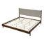 Cadre de lit plateforme en bois d'hévéa de qualité supérieure, cadre de lit avec tête de lit, lit Mid Century Modern-1002749267-1002749265