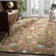 Tapis vert / multicolore en laine fait à la main Tansy-219706525