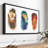 " Feather Patterns Splatter Canvas Print "-101459704