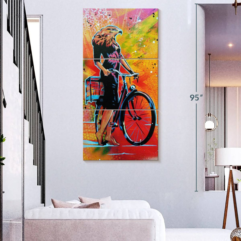 Cycle Roaring, 80" H x 39" W