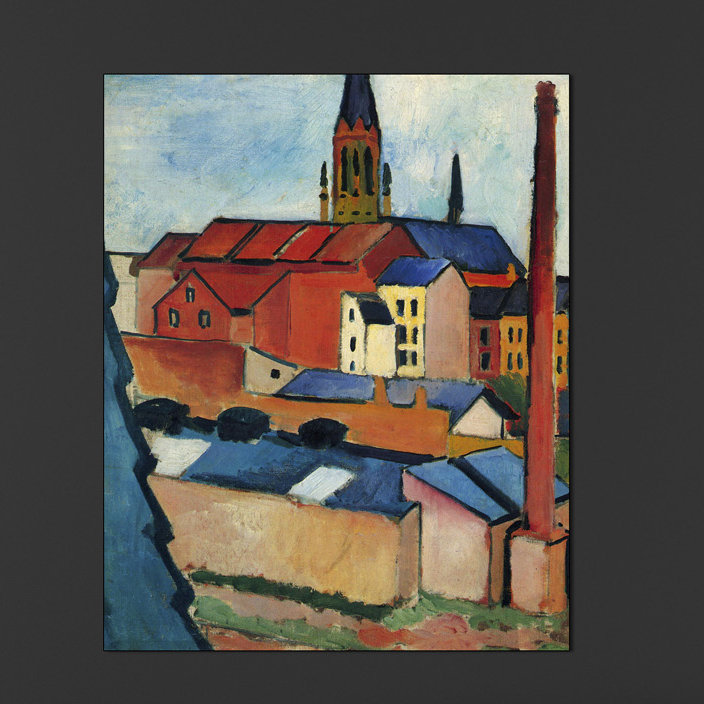 Macke August - Wrapped Canvas Painting, 80cm H x 60cm W x 1.8cm D