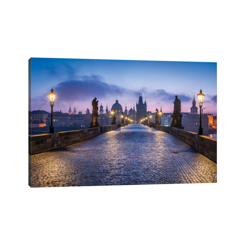 Pont Charles à Prague, République tchèque, H 18 po x l 26 po x P 1,5 po