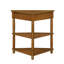 Petite table d'appoint de coin triangulaire en bois-129231128