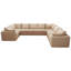 Upholstered 167.4 " Linen U-Shaped Sectional