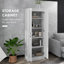 Armoire d'appoint 69 po en panneau de particules avec tablettes de rangement mobiles-113728695