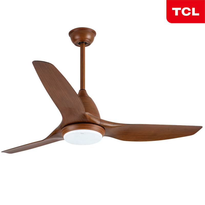 Ventilateur de plafond 3 pales 52 po, Brun