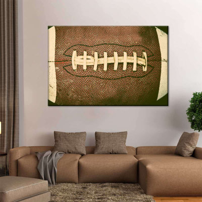 Vieux football sur toile