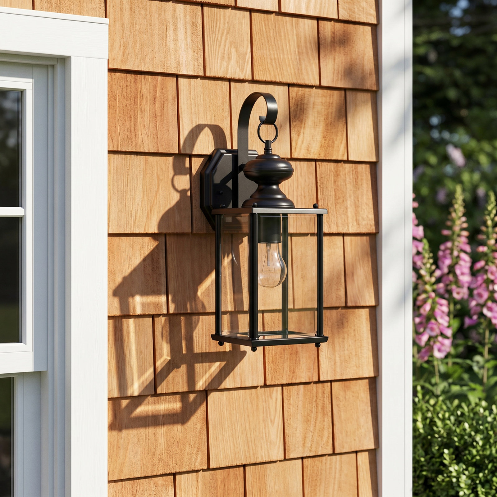 Tiernan Single Light Outdoor Wall Light, Black