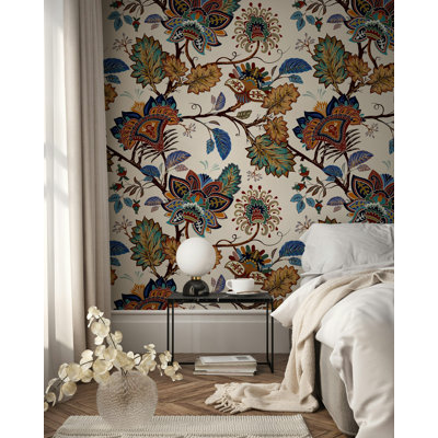 Papier peint floral bohème Boho