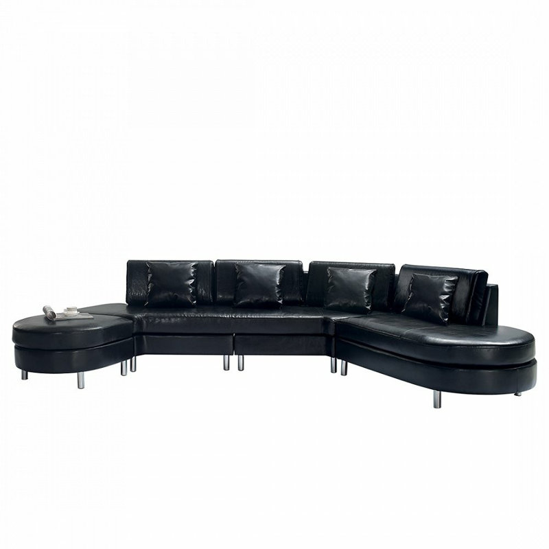 Fordoun 7 Seater Genuine Leather Corner Sofa, Beige