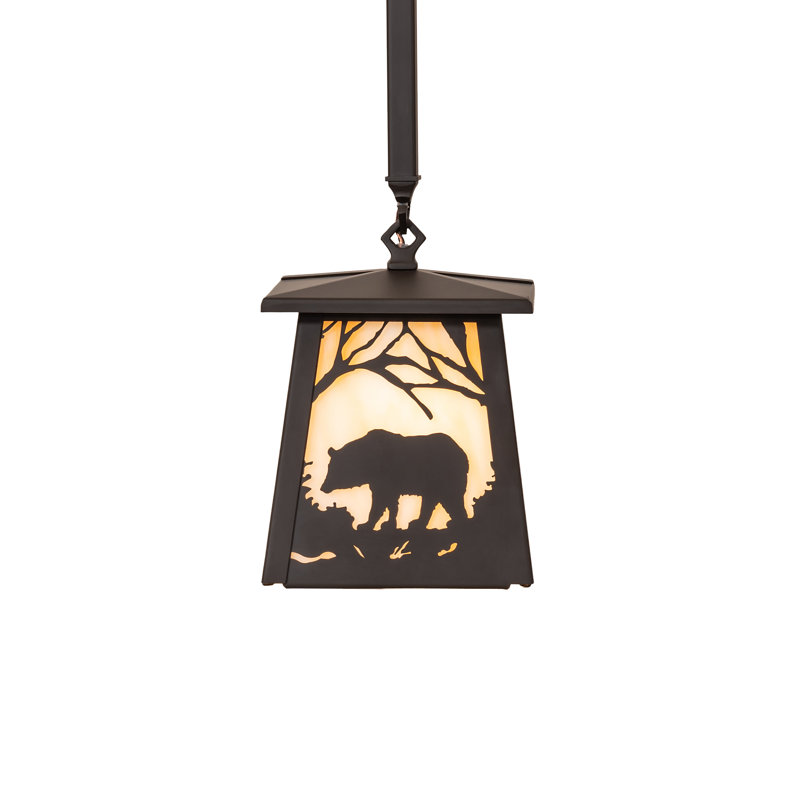 7" Square Bear At Dawn Mini Pendant