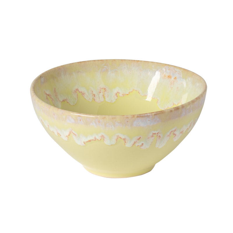 Taormina Handmade Stoneware Cereal Bowl, Yellow