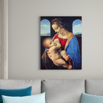 Madonna Litta by Leonardo Da Vinci - Wrapped Canvas Rectangle Print