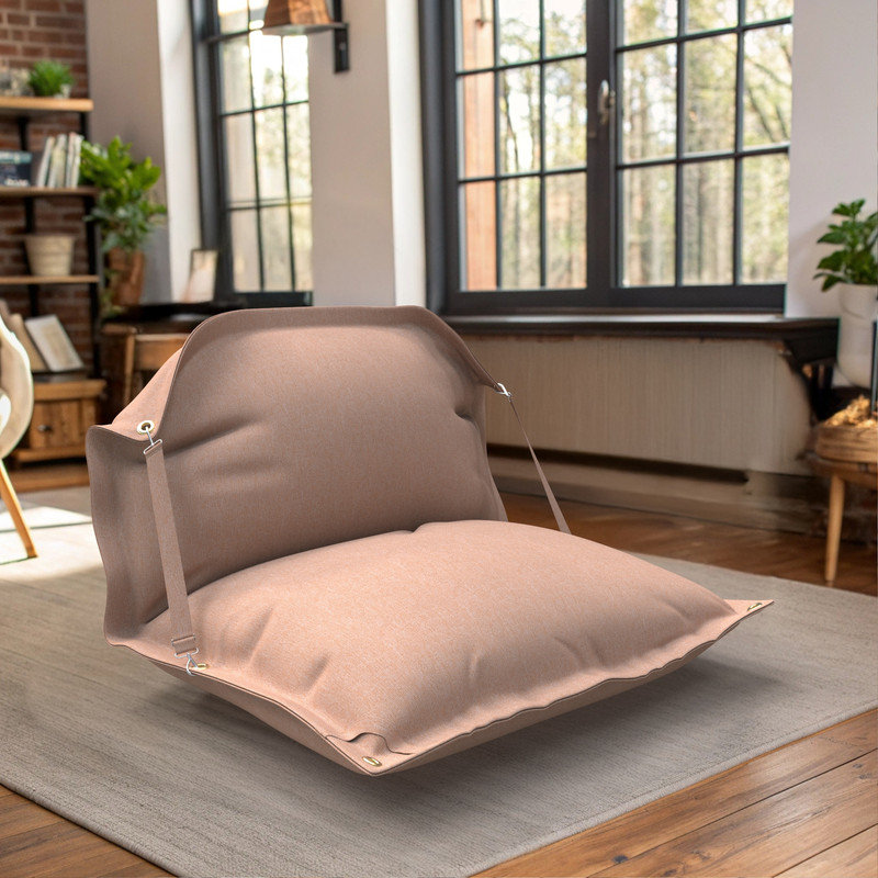 Outdoor Bean Bag Chair Lounger Cover (Bag Only), Beige Polypropylene / Olefin, 30.5cm H x 149.9cm W x 200.7cm D