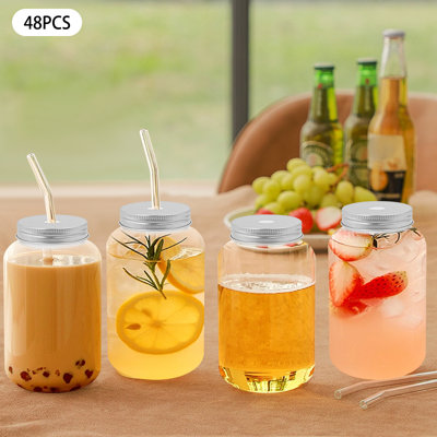 48 Pack 15.2oz Drinking Mason Jar