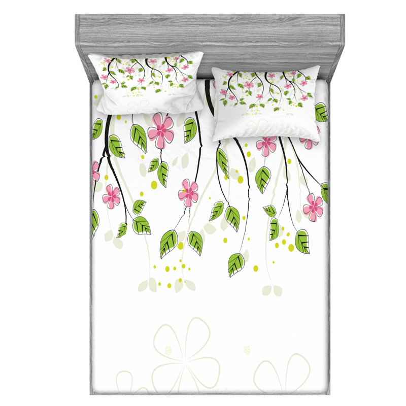 Microfiber Sheet Set, Queen Sheet Set with Fitted Sheet