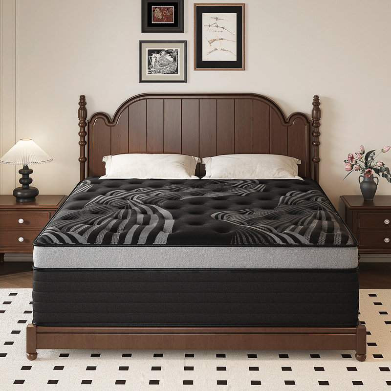 14'' Medium-Firm Hybrid Mattress with Cooling Gel Memory Foam, Mattress in a Box, 14", Queen