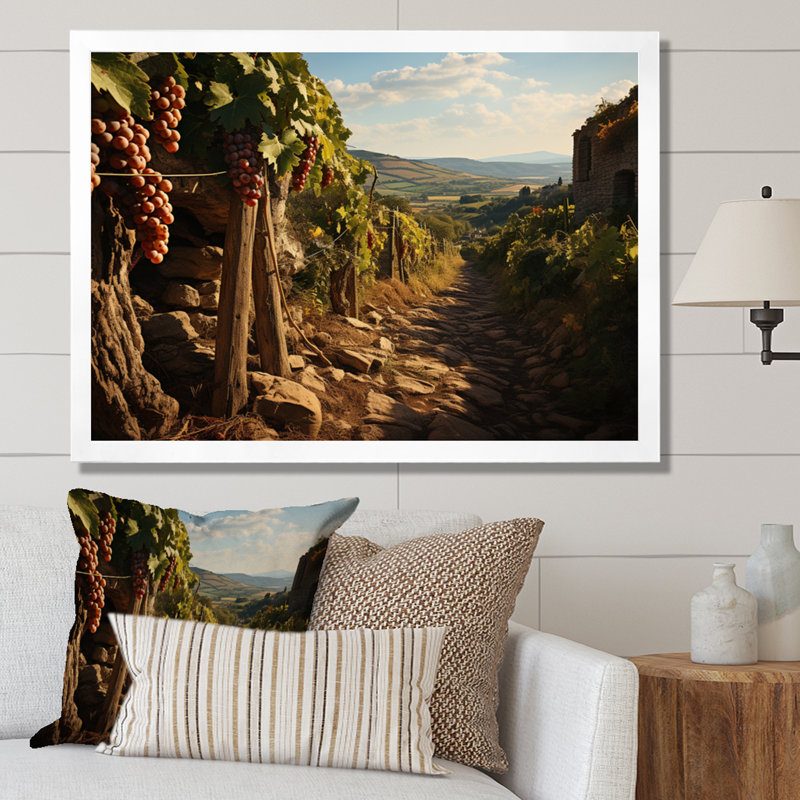«Vineyard Hidden Gem» sur toile, H 30 po x l 40 po x P 1,5 po, Cadre photo blanc