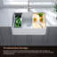 33"L x 20" W Ceramic Single Bowl Farmhouse Kitchen Sink Workstation With Accessories