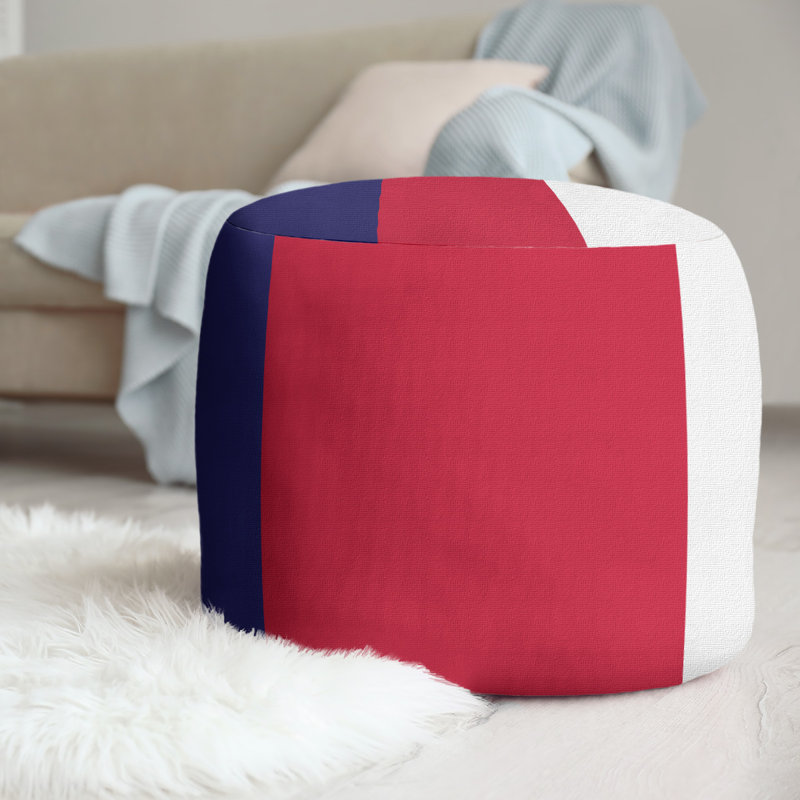 repose-pieds rond 20,5", Bleu marine / rouge / blanc