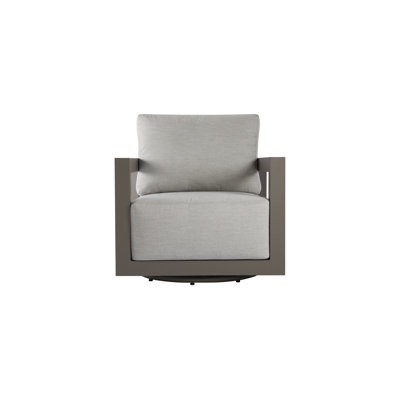 Elementi Outdoor Newport Powder-Coated Aluminum Swivel Chair with SunbrellaCushions, Commercial Grade by Elementi