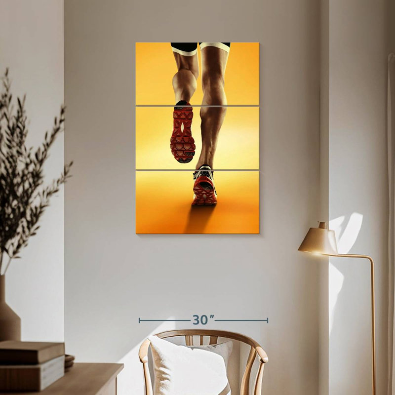 Toned Athlete's Legs, 57" H x 36" W