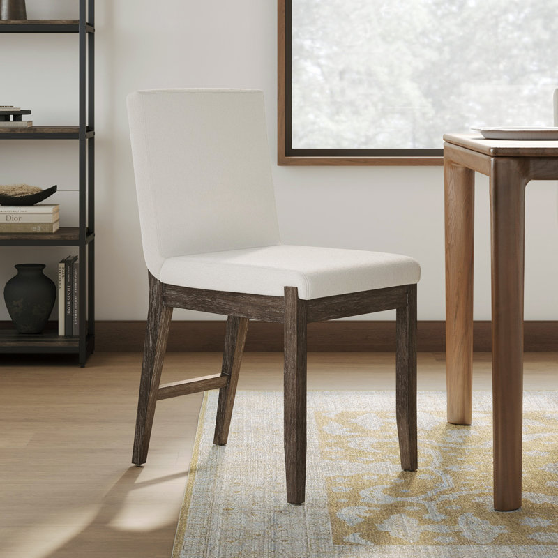 Chaise d'appoint rembourré, Crème / brun foncé , 1
