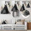 Minimaliste noir et blanc chic robe III - art mural en métal Dior-101154341