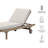 Saratoga Outdoor Teak Chaise Lounge Chair In Pebble-123103183