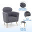 Fauteuil demi-tonneau en polyester 28 po-284216245