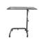 C Shaped Side, Black Adjustable Height Overbed Table with Wheels