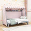 Lit plateforme simple TG avec lit gigogne, tablette de rangement et lumières DEL chaudes-226351475