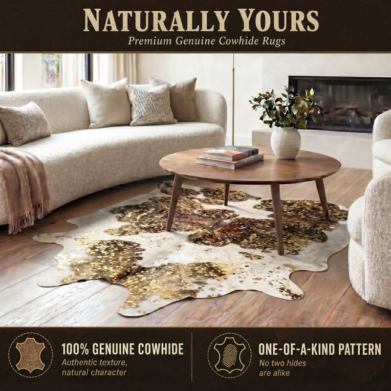Houchin Cowhide Animal Print Indoor Rug