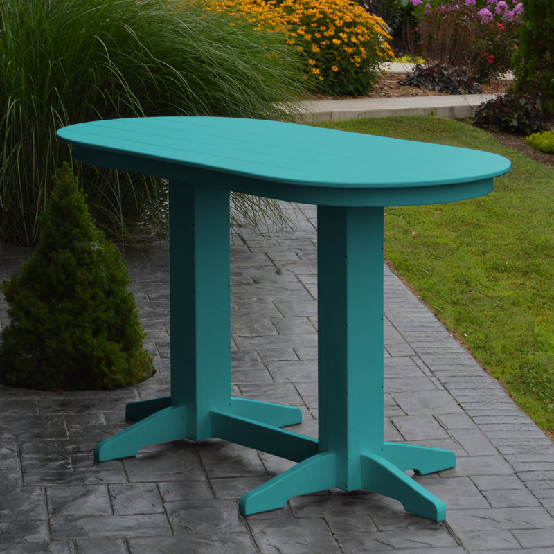 Table de salle à manger Nettie, Bleu Aruba, l 33 po x L 72 po x H 42 po