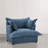 Plush Navy Upholstered Chenille Accent Chair with Oversized Cloud Cushions-346721711