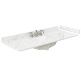 54" Single Countertop with Square Sink, Backsplash & Sidesplash