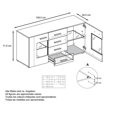 Sideboard Mccubbin 139 cm