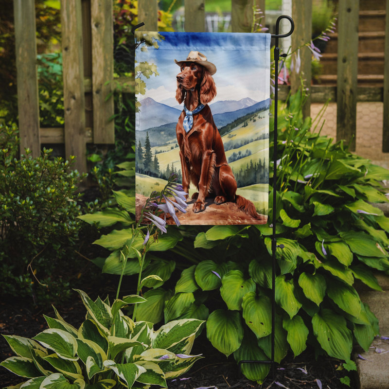 Drapeau Cowboy Welcome Garden, Setter irlandais