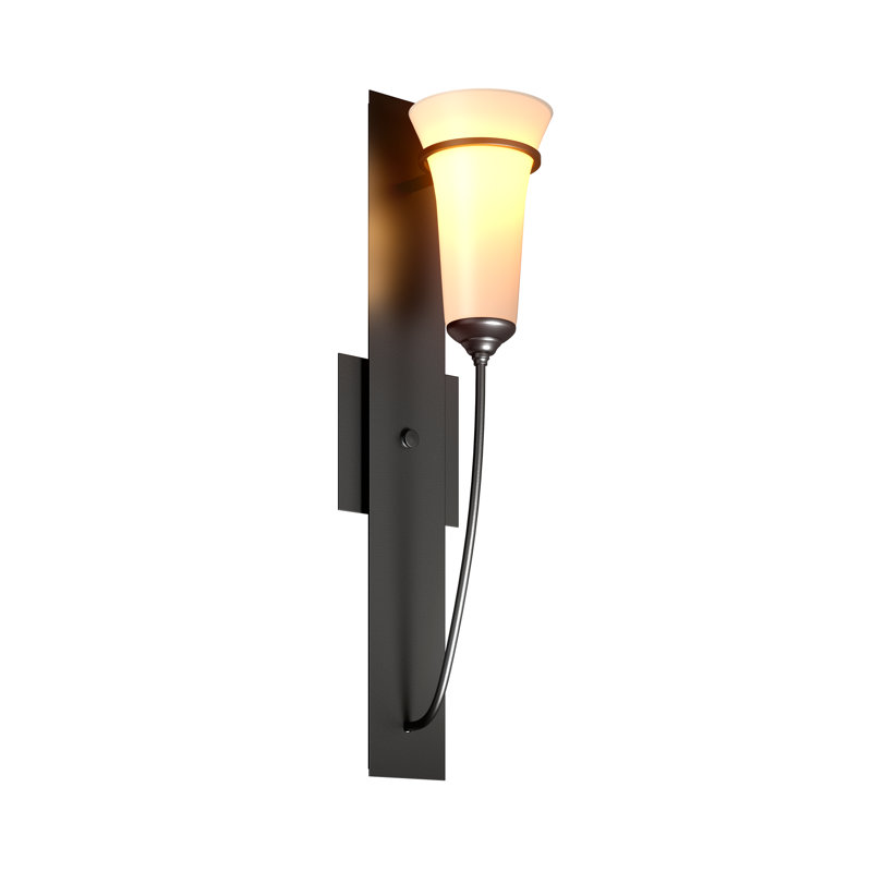 Banded Wall Torch Sconce, Black