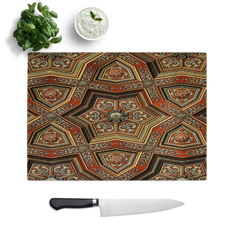 Tempered Glass a Renaissance Chopping Board, 39 cm W x 28.5 cm L