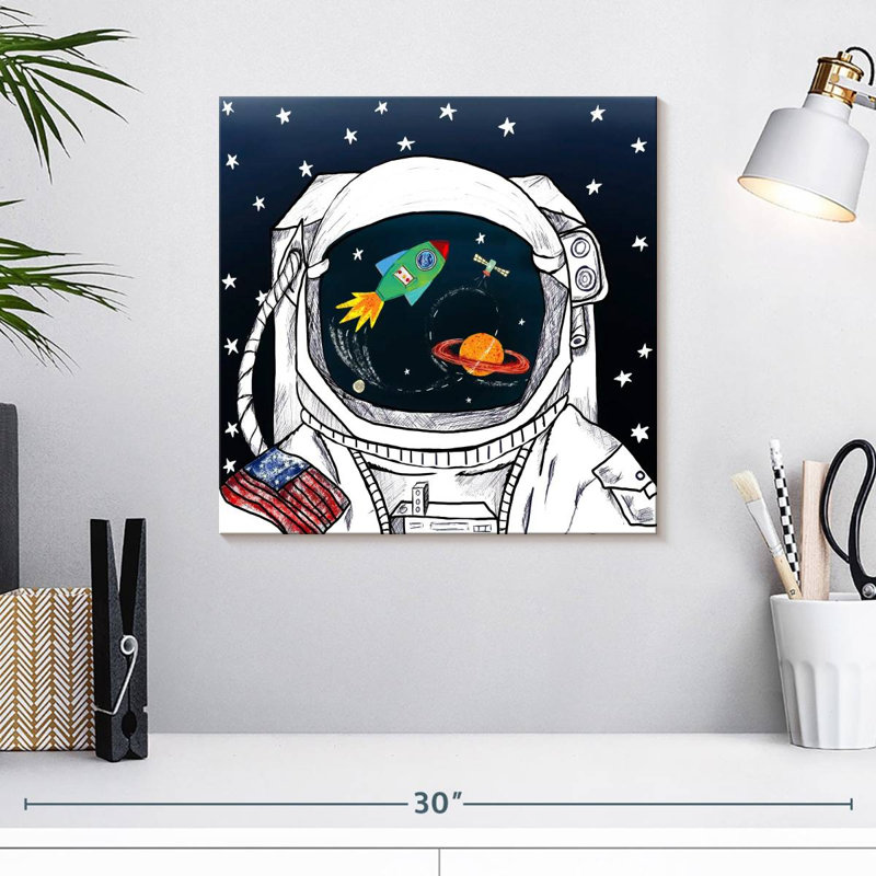 Oberle Looking At The Galaxy I, 16" H x 16" W